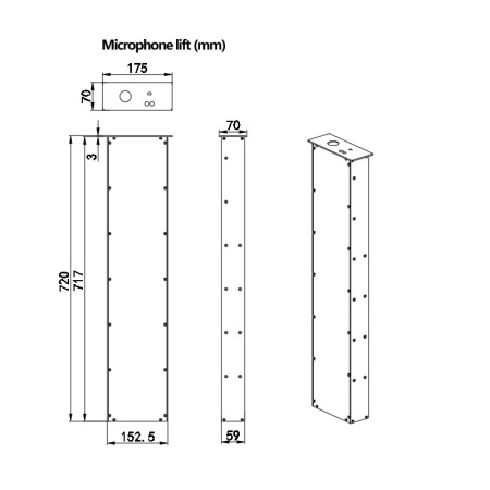 Выдвижной монитор CleverMic ML17MTS (FullHD, сенсорный, микрофон, 17,3&quot;)